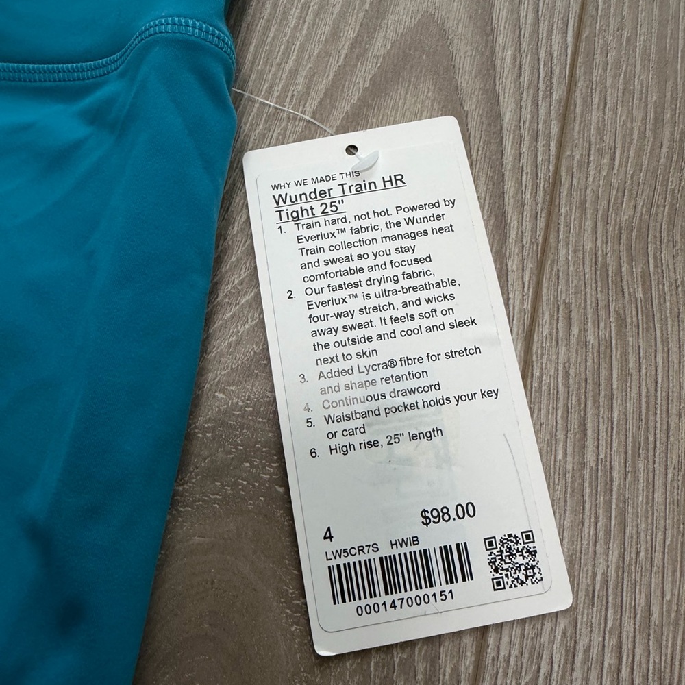 Lululemon Wunder Train Leggings in Hawaiian Blue - Picture 3 of 5